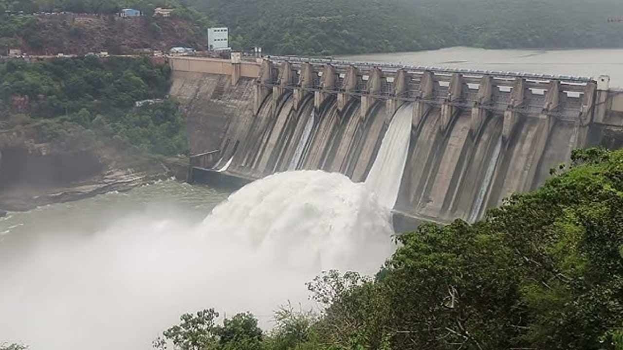 Srisailam Gates Lifted: The gates of Srisailam have been opened once again.. Water has been released for the seventh time this year..