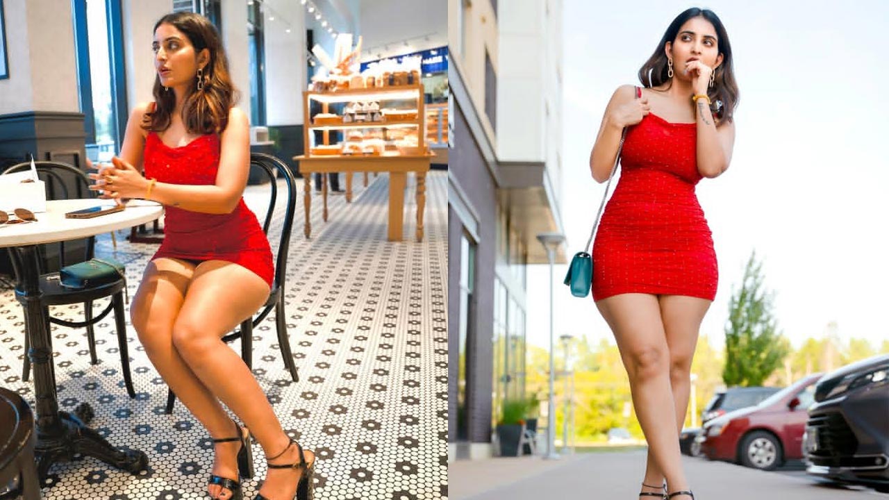 Ananya Nagalla: Ananya Nagalla is sizzling in a short dress