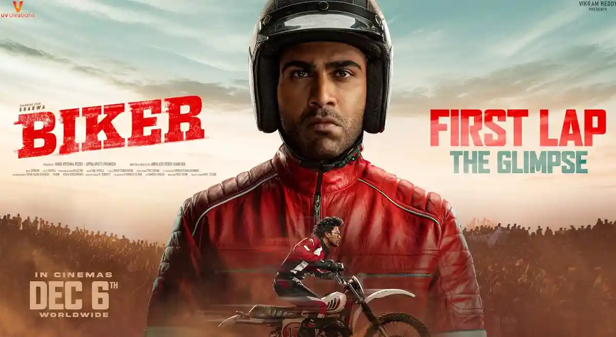 Biker Glimpses: Sharva started the race with a stunning concept..!