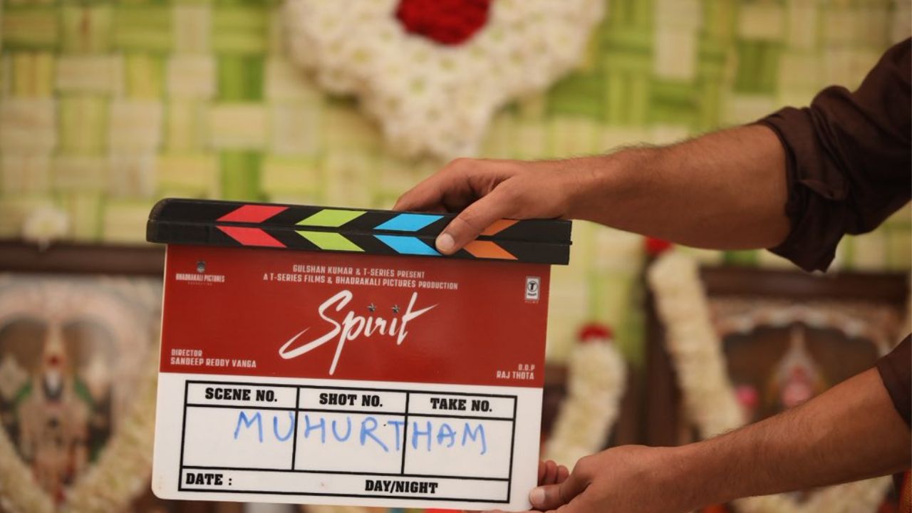 Spirit : 'Spirit' Puja program is over.. Prabhas's look leaked..?
