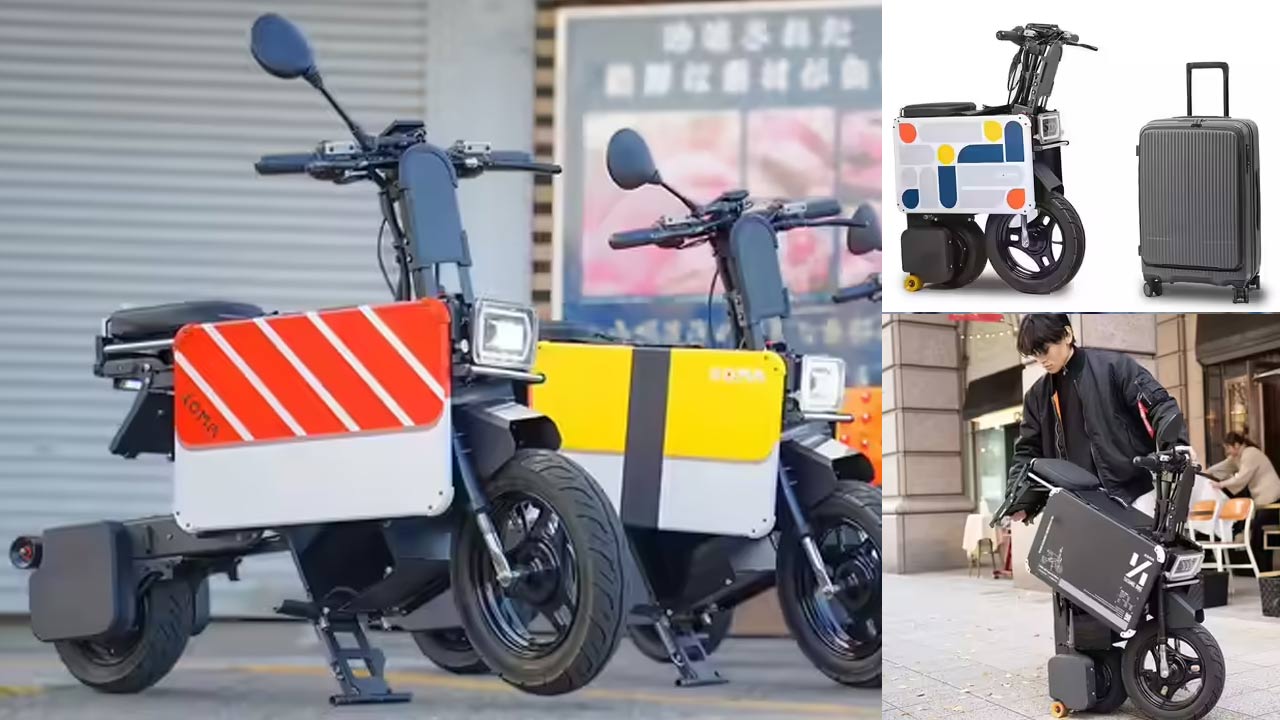 Icoma Tatamel Bike: Suitcase-Transformable Electric Bike.. Icoma Tatamel Launched.